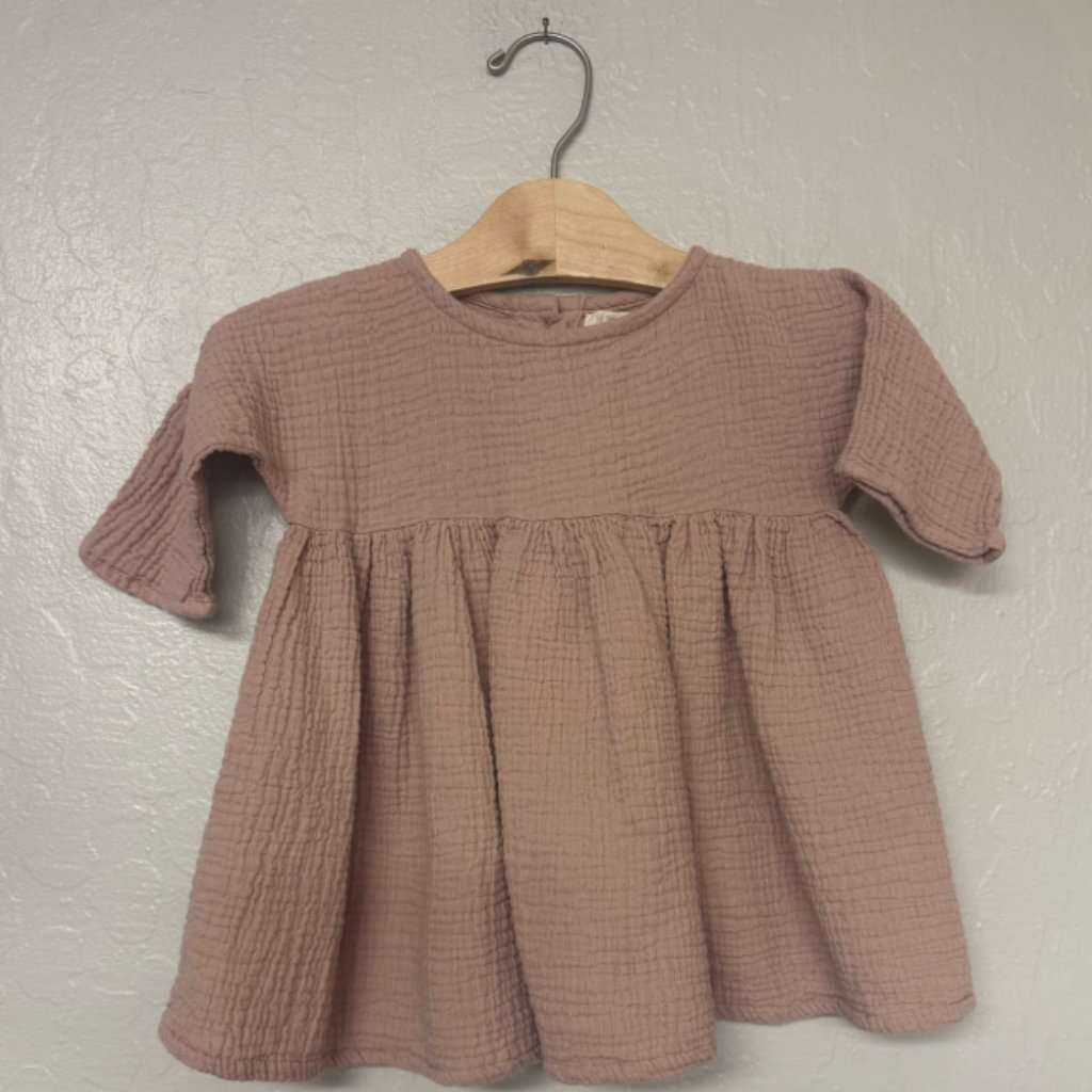 $26 Add On The Simple Folk Girl's Muslin Dress 3-6m Zara Hanna Andersson